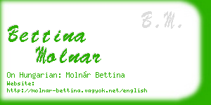 bettina molnar business card